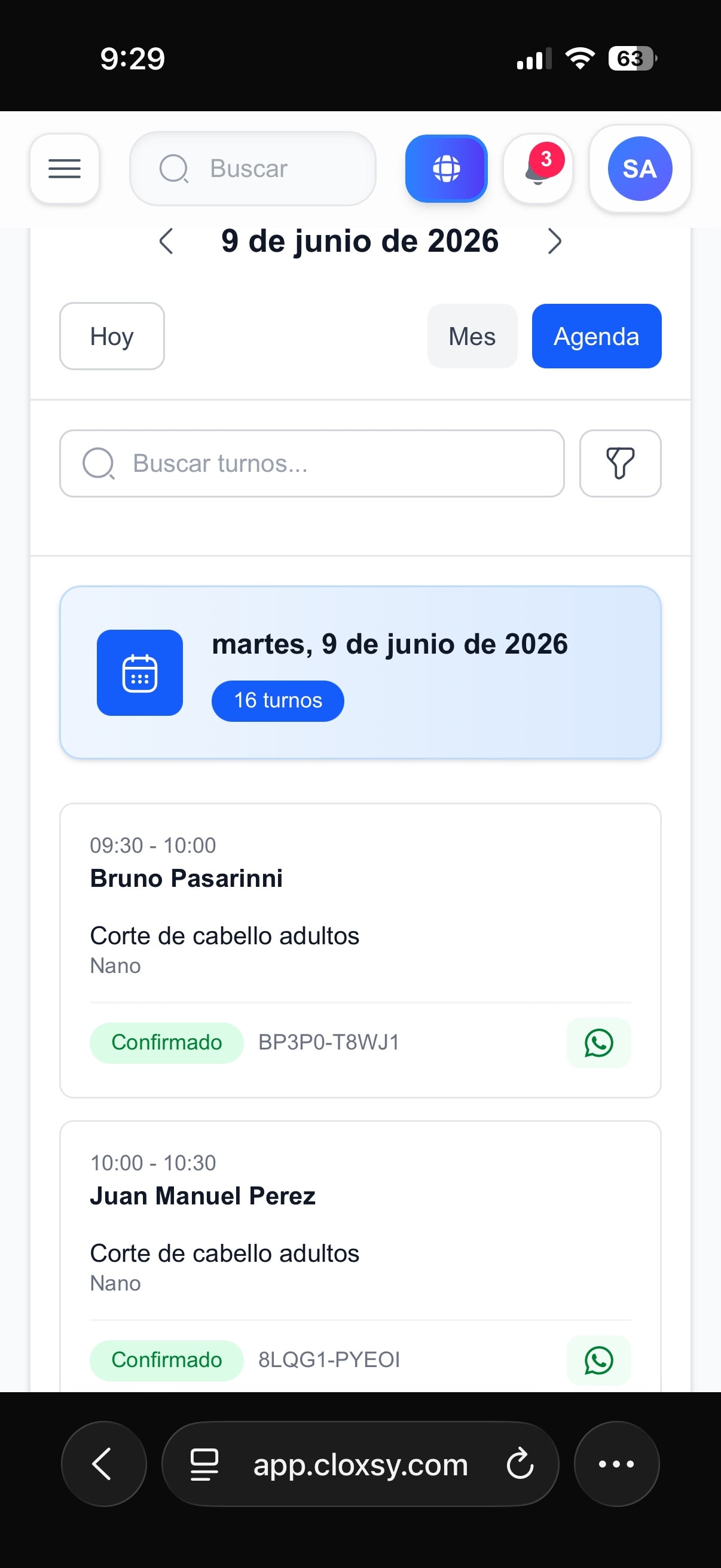 Cloxsy — app móvil de gestión de turnos