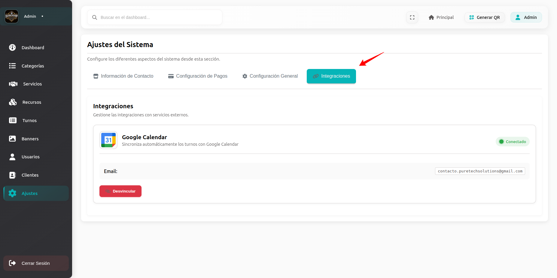 Integración con Google Calendar